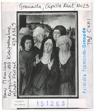 Vorschaubild Hans Memling: Diptychon der Kreuzabnahme, rechter Flügel, Maria. Granada, Capilla Real 